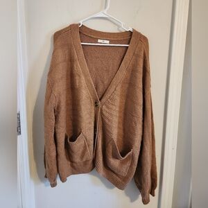 BP Tan Women's Cozy Cardigan Sweater. L/XL